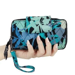 Vera Bradley Wallet Wristlet Bag Camofloral Print ID Case Clutch WOMEN'S WOMAN'S